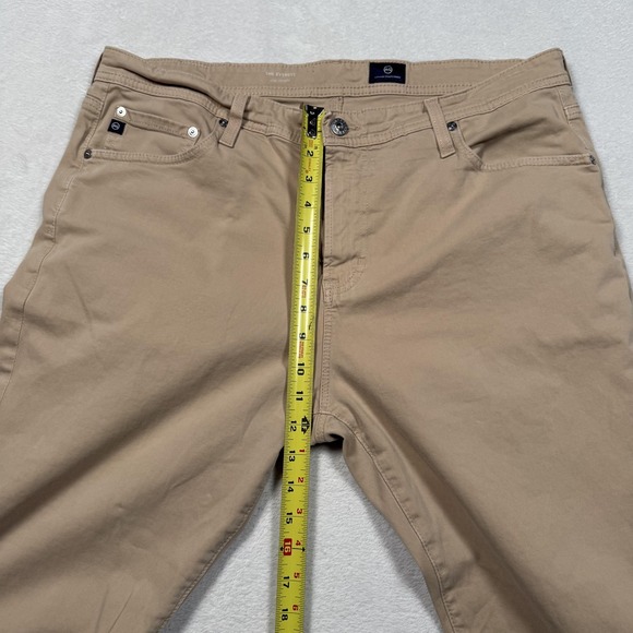 AG Adriano Goldschmied Everett Pants Mens 38x32 Beige Slim Straight Stretch - Picture 16 of 16